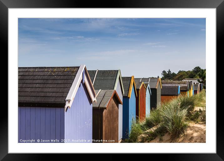Beach huts up close Framed Mounted Print by Jason Wells