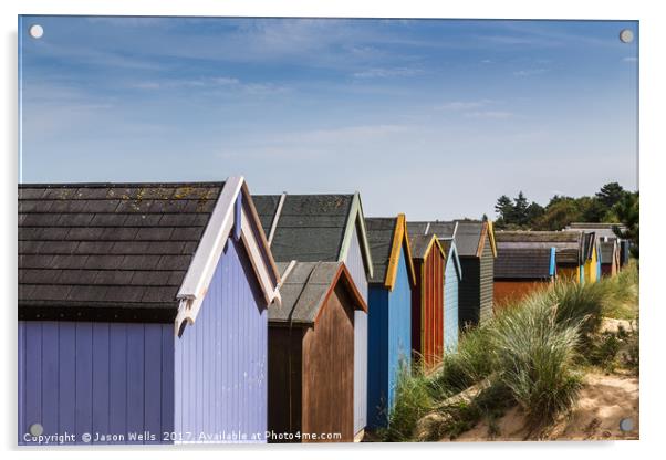 Beach huts up close Acrylic by Jason Wells