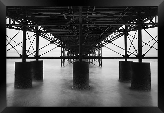 Undertow - Cromer Pier Framed Print by Simon Wrigglesworth
