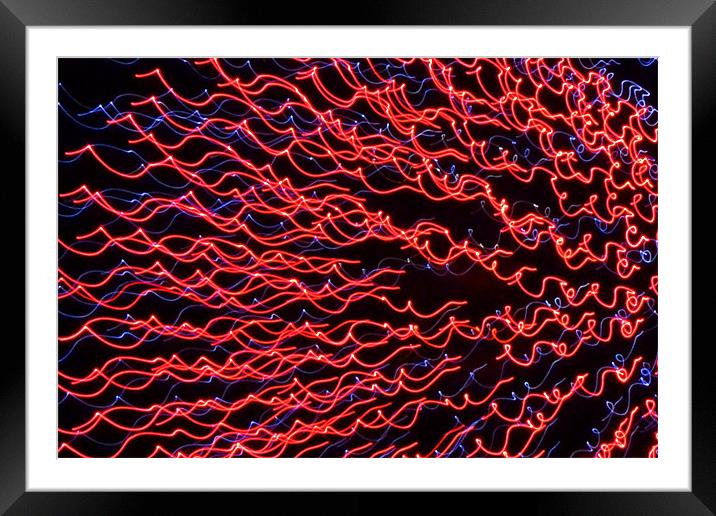 Firework Abstract Framed Mounted Print by Donna Collett