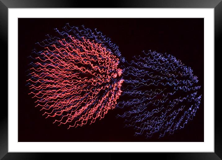 Fireworks Framed Mounted Print by Donna Collett