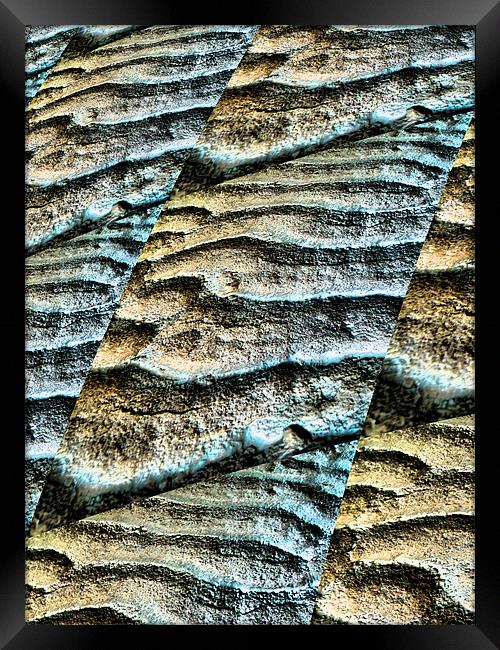 rippled seashore Framed Print by Heather Newton