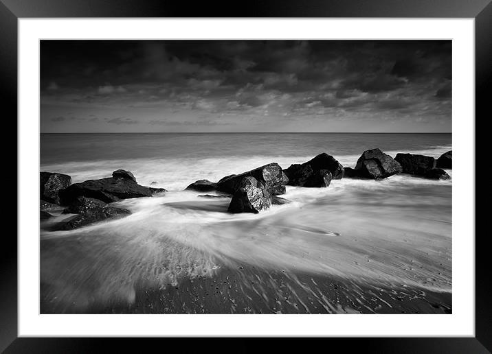 Seascape - Happisburgh Framed Mounted Print by Simon Wrigglesworth