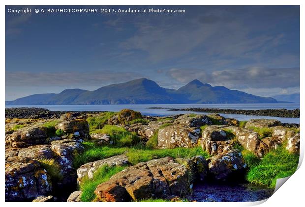 Isle of Rum, Small Isles, Scotland Print by ALBA PHOTOGRAPHY