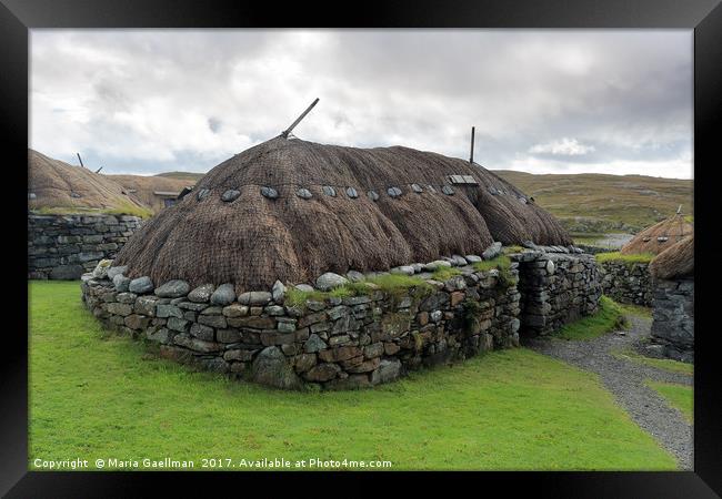 Thatched Blackhouse, Isle of Lewis Framed Print by Maria Gaellman
