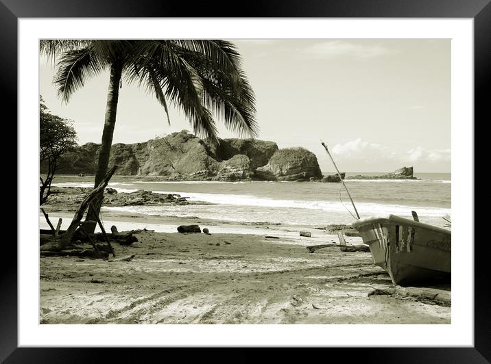Duo-tone of Playa Pelada  Framed Mounted Print by james balzano, jr.