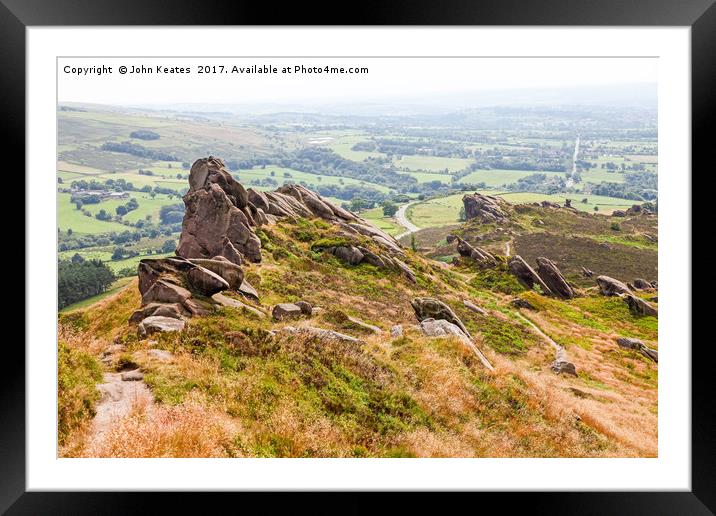 Ramshaw Rocks The Roaches Staffordshire Framed Mounted Print by John Keates