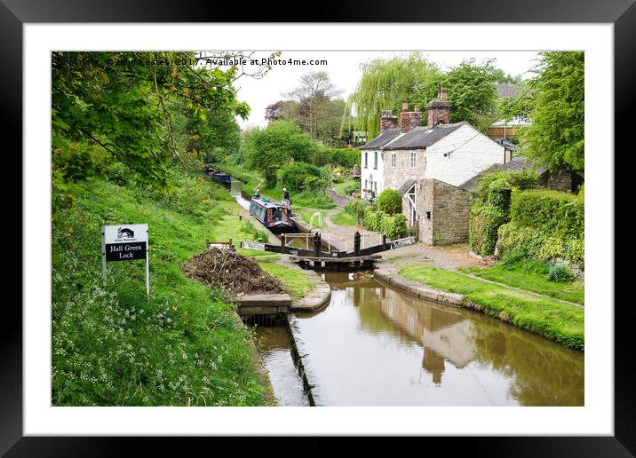 Hall Green Stop Lock at the Junction of the Maccle Framed Mounted Print by John Keates