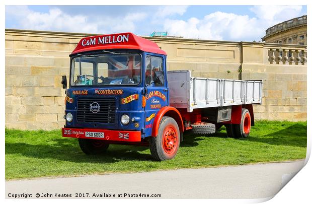A 1976 or 1977 Seddon 13-4 lorry, truck or commerc Print by John Keates