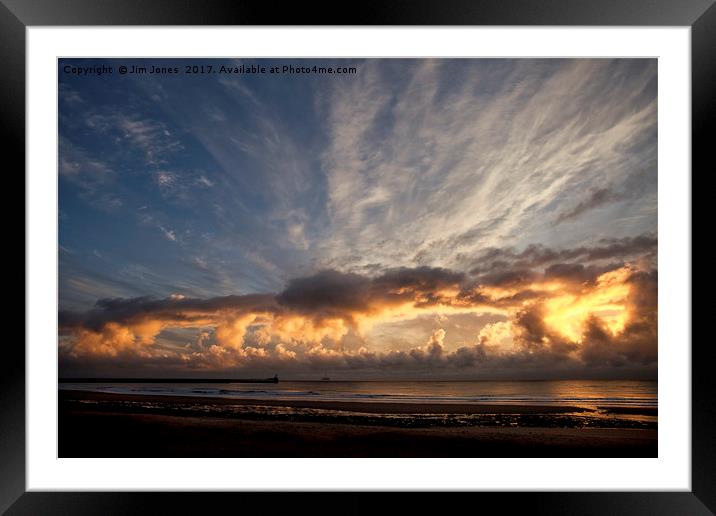 North Sea Sunrise Framed Mounted Print by Jim Jones