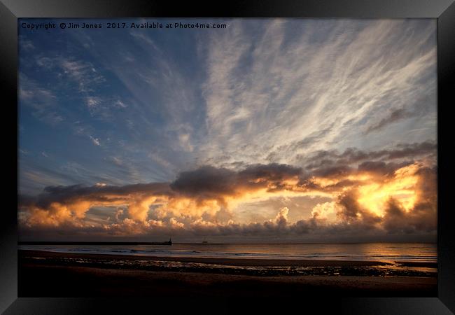 North Sea Sunrise Framed Print by Jim Jones