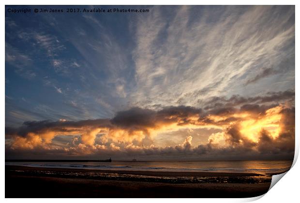 North Sea Sunrise Print by Jim Jones