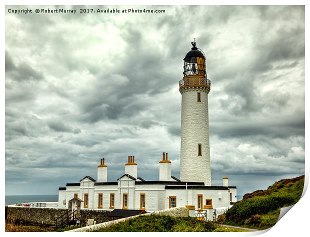 Mull of Galloway Lighthouse 3 Print by Robert Murray