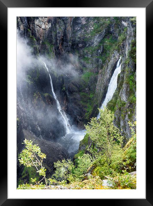 voringfossen waterfall in Norway Framed Mounted Print by Chris Willemsen
