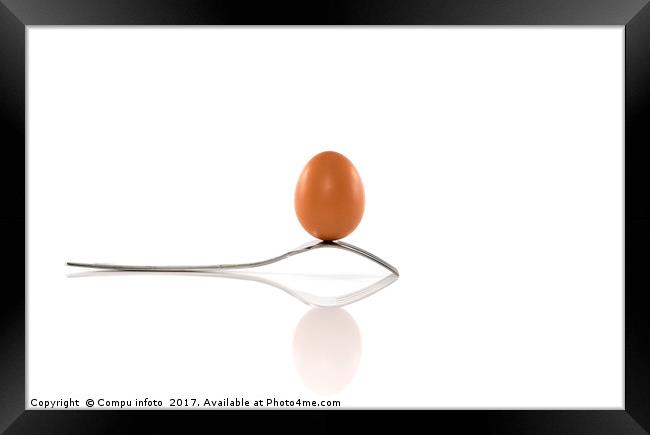 one egg and one forks Framed Print by Chris Willemsen