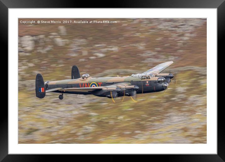 Lancaster Bomber Framed Mounted Print by Steve Morris