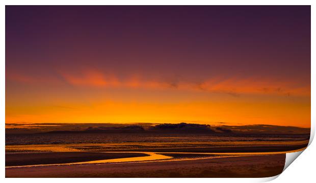 Purple Sunset Print by Gareth Burge Photography