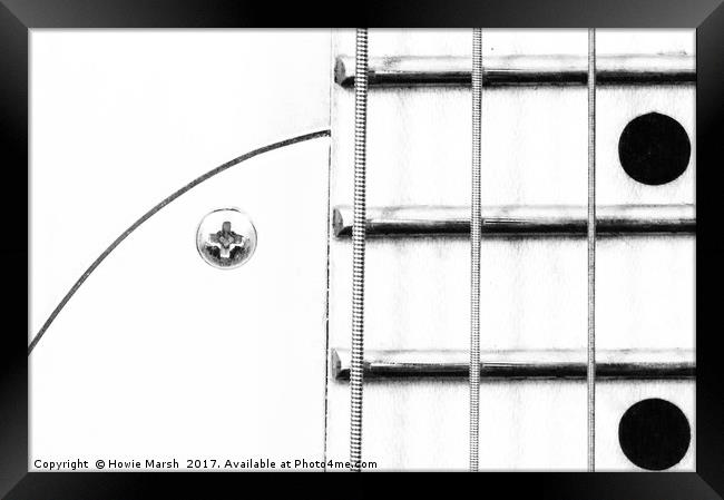 Guitar Art Framed Print by Howie Marsh