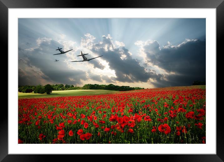 Spitfires - The Last Mission Framed Mounted Print by J Biggadike