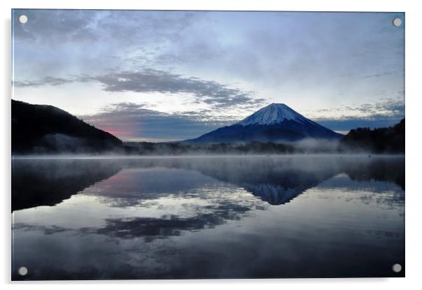 Mt Fuji at Dawn Acrylic by Justin Bowdidge