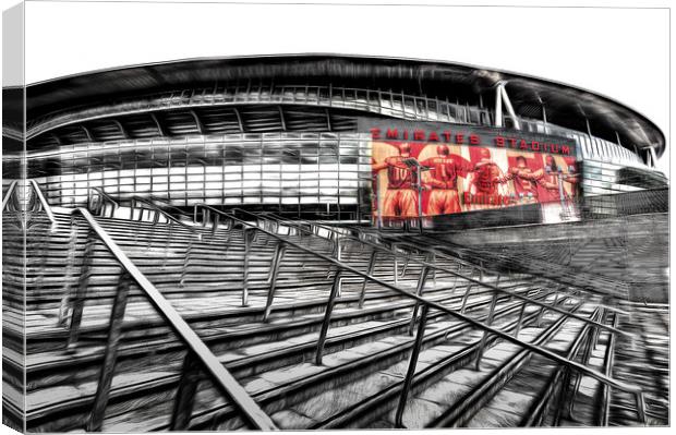 Emirates Stadium London Art Canvas Print by David Pyatt