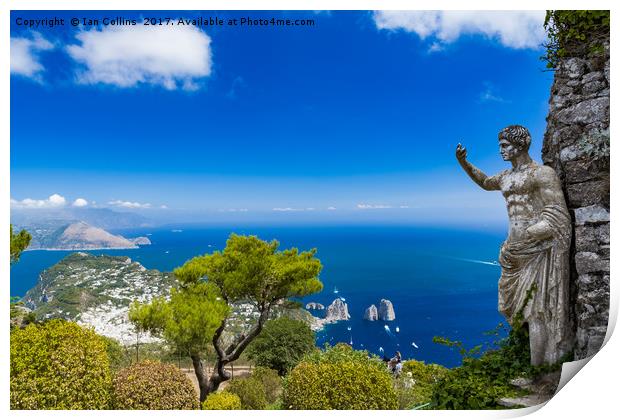 Monte Solaro, Capri Print by Ian Collins