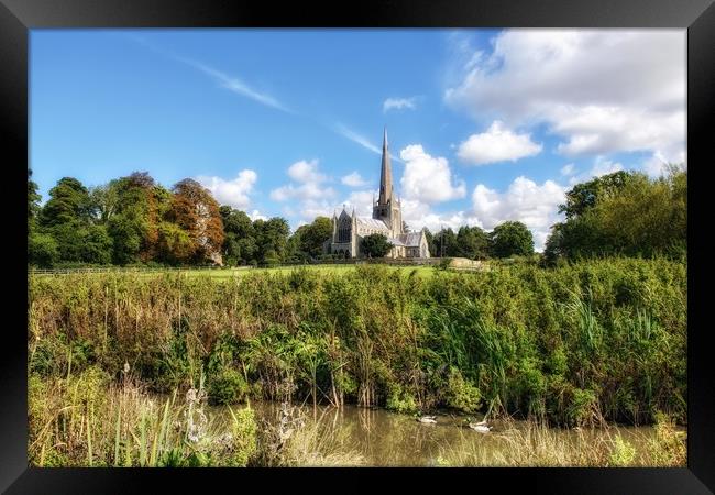 St Mary's church - Snettisham  Framed Print by Gary Pearson