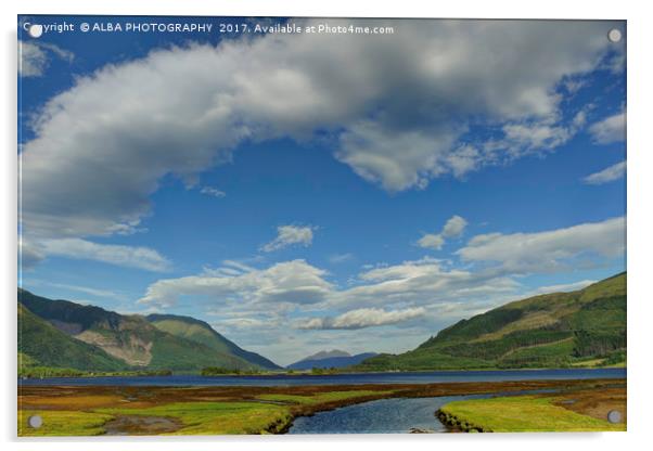 Loch Leven, Glencoe, Scotland. Acrylic by ALBA PHOTOGRAPHY