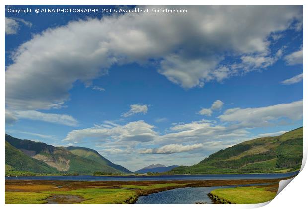 Loch Leven, Glencoe, Scotland. Print by ALBA PHOTOGRAPHY