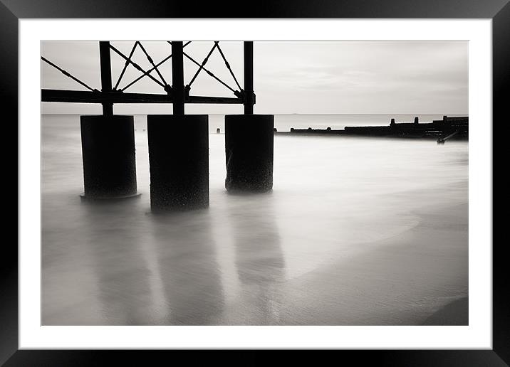 Support - Cromer Pier Framed Mounted Print by Simon Wrigglesworth