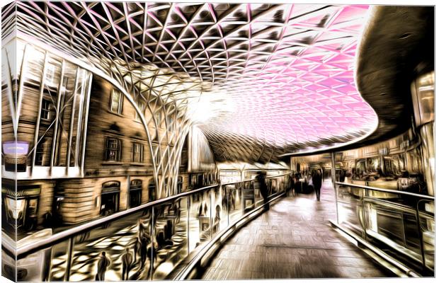 Kings Cross London Art Canvas Print by David Pyatt