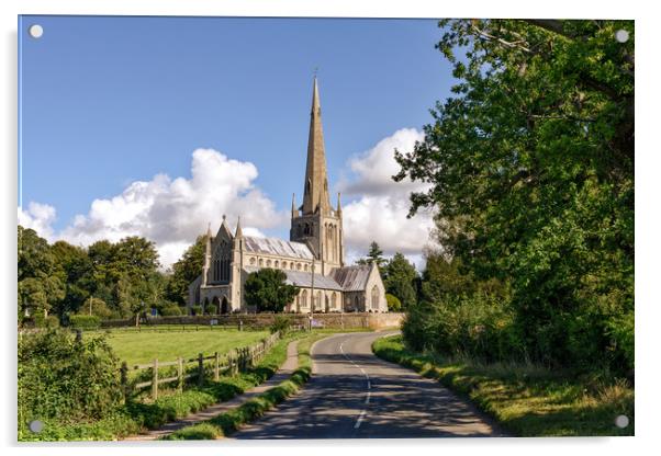 St Mary’s church Snettisham  Acrylic by Gary Pearson