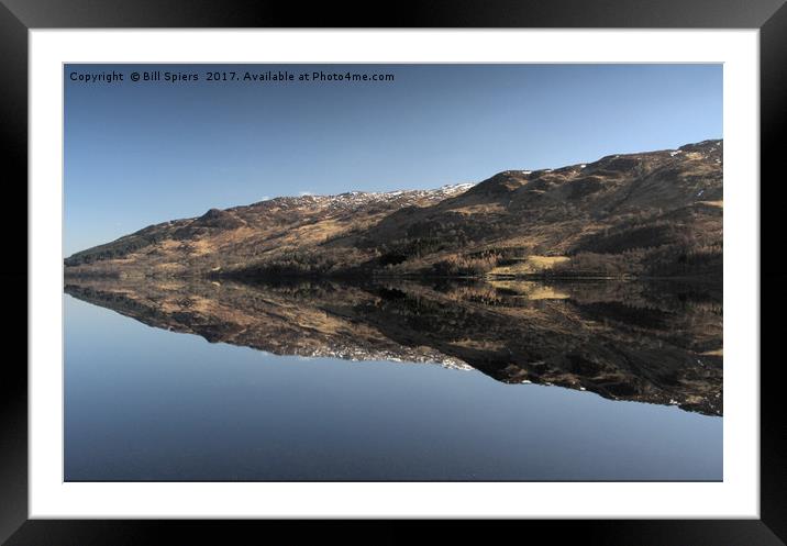 Loch Earn Reflection, Scotland Framed Mounted Print by Bill Spiers