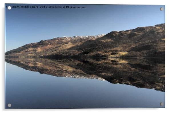 Loch Earn Reflection, Scotland Acrylic by Bill Spiers
