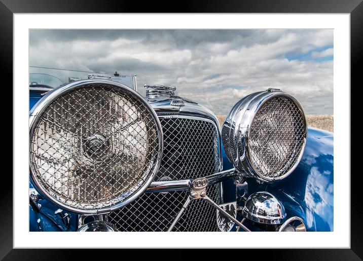 Large lights, grills and chrome Framed Mounted Print by Alf Damp