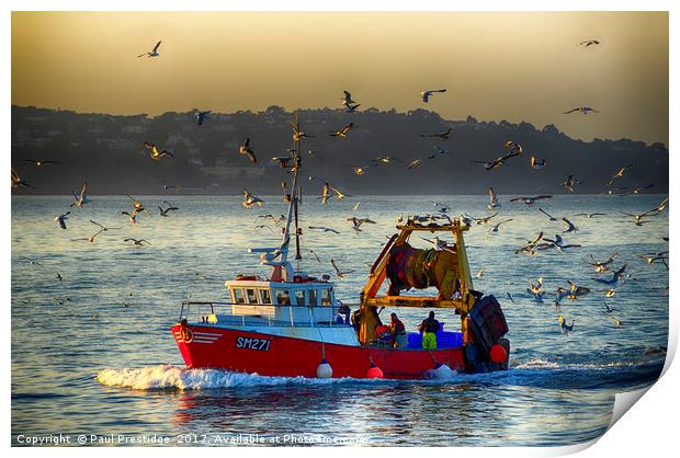         Trawler Heading for Port                   Print by Paul F Prestidge