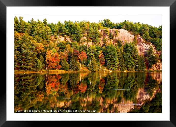 Trout Bay Reflection Framed Mounted Print by Stephen Maxwell