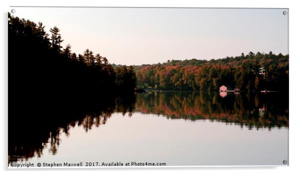 Richard's Bay, Lake Joseph Acrylic by Stephen Maxwell