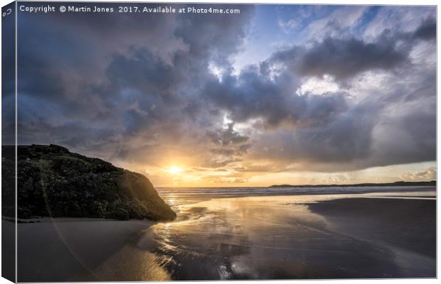 Ynys LLanddwyn - Malltreath Beach Sunset Canvas Print by K7 Photography