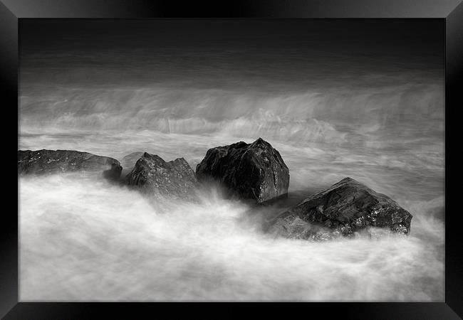 Wet Rock Bay Framed Print by Simon Wrigglesworth