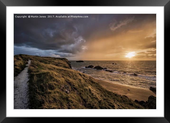 Rain Incoming over Llandwynn Island, Anglesey Framed Mounted Print by K7 Photography