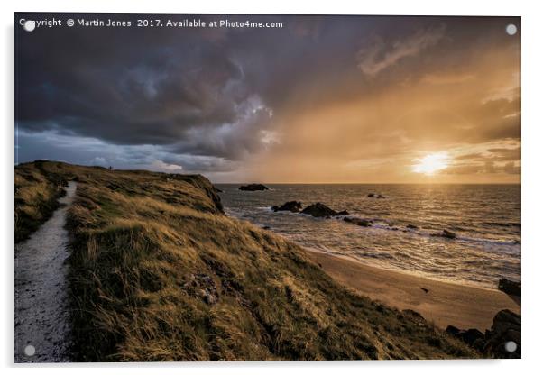 Rain Incoming over Llandwynn Island, Anglesey Acrylic by K7 Photography