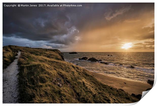 Rain Incoming over Llandwynn Island, Anglesey Print by K7 Photography