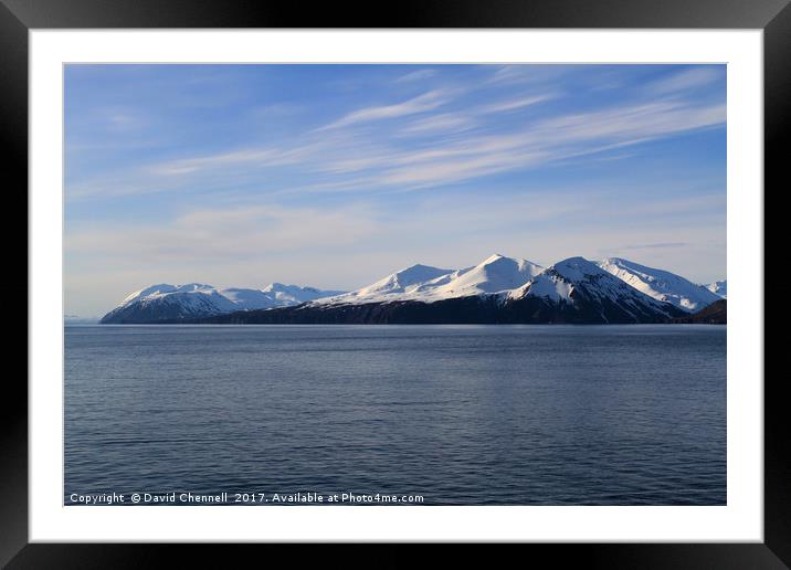 Akureyri Coastline Framed Mounted Print by David Chennell