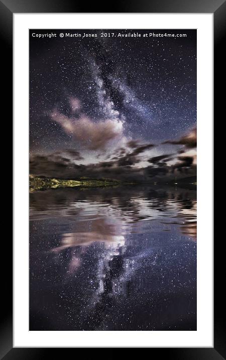 The Milky Way over the Ffraw Estuary, Aberffraw. Framed Mounted Print by K7 Photography