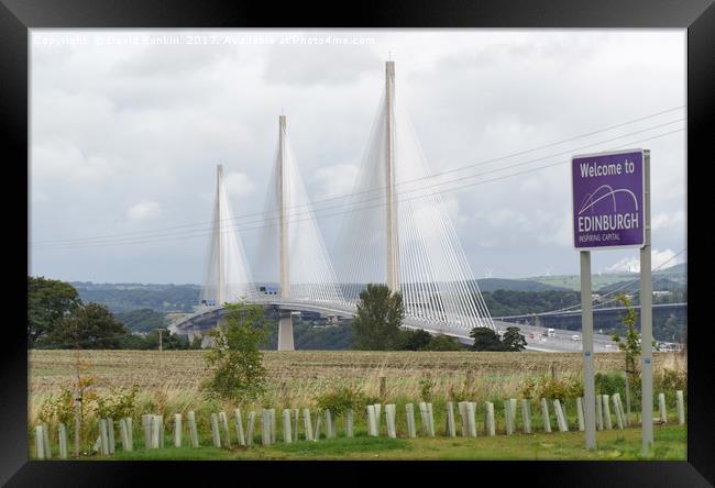 new Queensferry Crossing , next to the Forth Bridg Framed Print by Photogold Prints