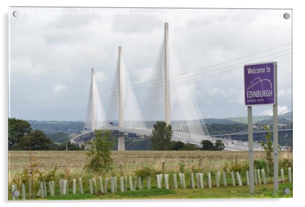 new Queensferry Crossing , next to the Forth Bridg Acrylic by Photogold Prints