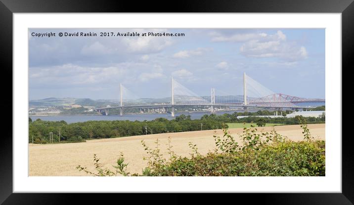 new Queensferry Crossing , next to the Forth Bridg Framed Mounted Print by Photogold Prints
