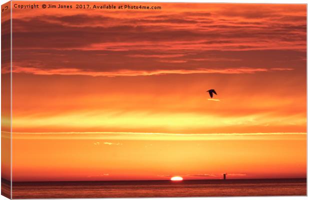 Stunning North Sea Sunrise Canvas Print by Jim Jones