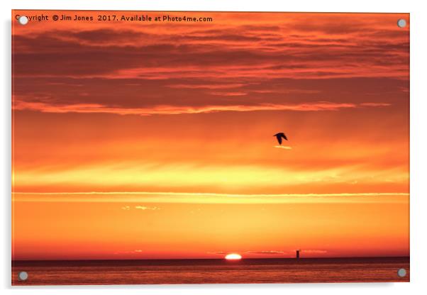 Stunning North Sea Sunrise Acrylic by Jim Jones